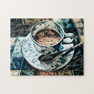 Puzzle El tema del café sigue pintando
