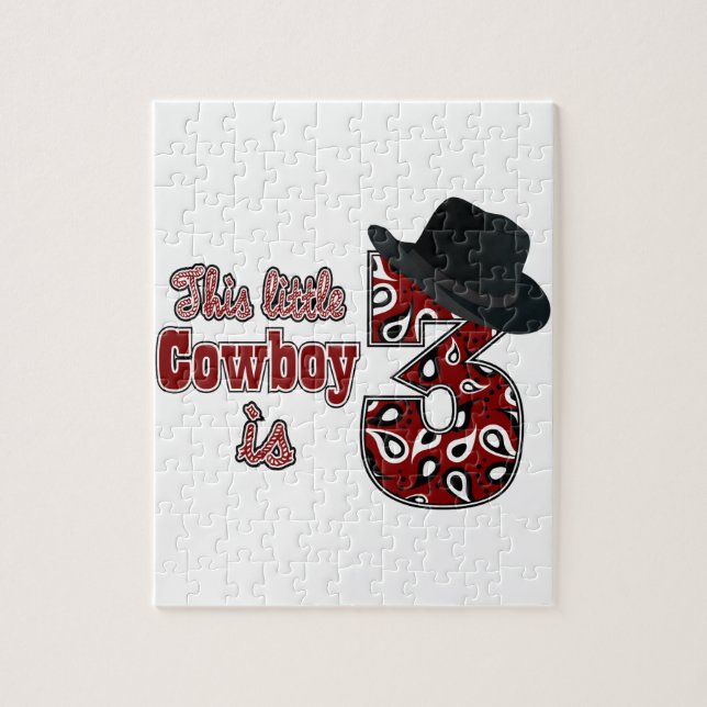 Puzzle El tercer cumpleaños de Little Cowboy (Vertical)
