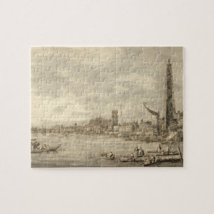 Puzzle El Thames que mira hacia Westminster de Y cercana