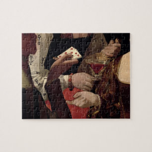 Puzzle El tramposo con el as de diamantes, detalle del
