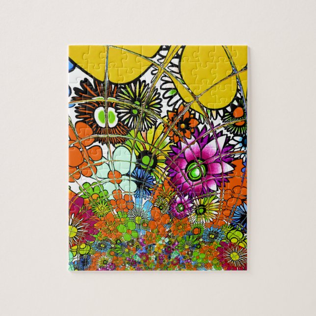 Puzzle El último diseño de patrones florales asombrosos y (Vertical)
