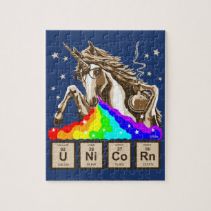 Puzzle El unicornio de la química pukes el arco iris