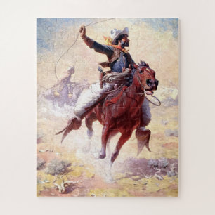 Puzzle El vaquero del rango de lazo William Robinson Leig