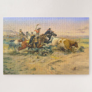 Puzzle El vaquero que abandona la manada C Russell 1897
