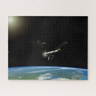 Puzzle El Vehículo De Lanzamiento Atlas V541 En Órbita.