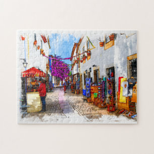 Puzzle El verdadero pueblo castellano Portugal-Obidos