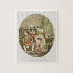 Puzzle El vestuario francés, grabado por P.W. Tomkins