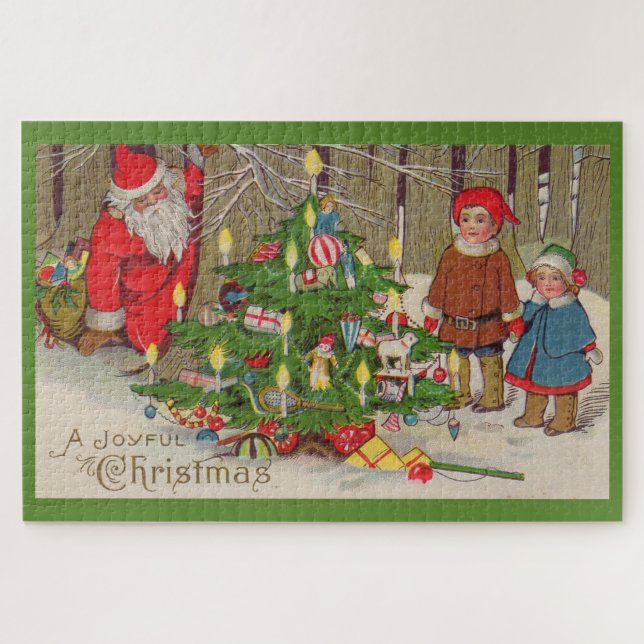 Puzzle El victoriano Santa Claus A Joyful Navidades (Horizontal)
