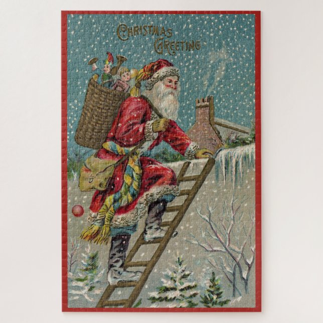 Puzzle El victoriano Santa Claus te envía a los Navidades (Vertical)