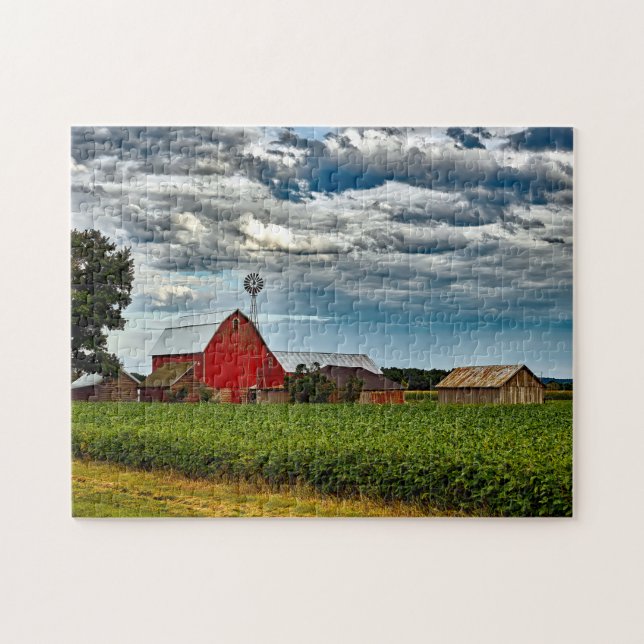 Puzzle El viejo Barn Wisconsin. (Horizontal)