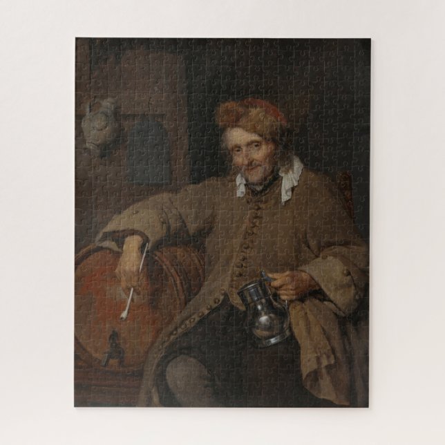 Puzzle El viejo bebedor (por Gabriel Metsu) (Vertical)