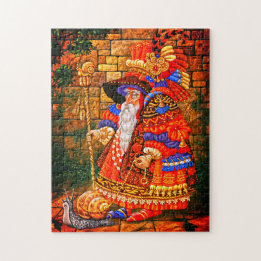 Puzzle El viejo mago andando su caracol