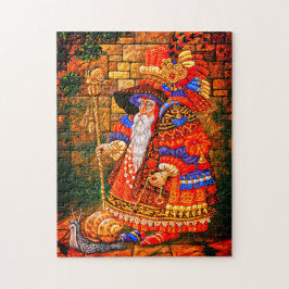 Puzzle El viejo mago andando su caracol