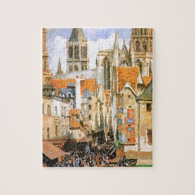 Puzzle El viejo mercado en Ruán de Camille Pissarro (Vertical)