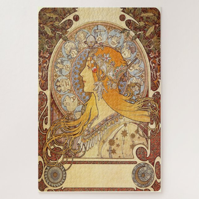 Puzzle El Zodiac 1896 de Alphonse Mucha - Art Nouveau (Vertical)