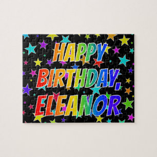 Puzzle "ELEANOR" Nombre, Diversión "FELIZ CUMPLEAÑOS"