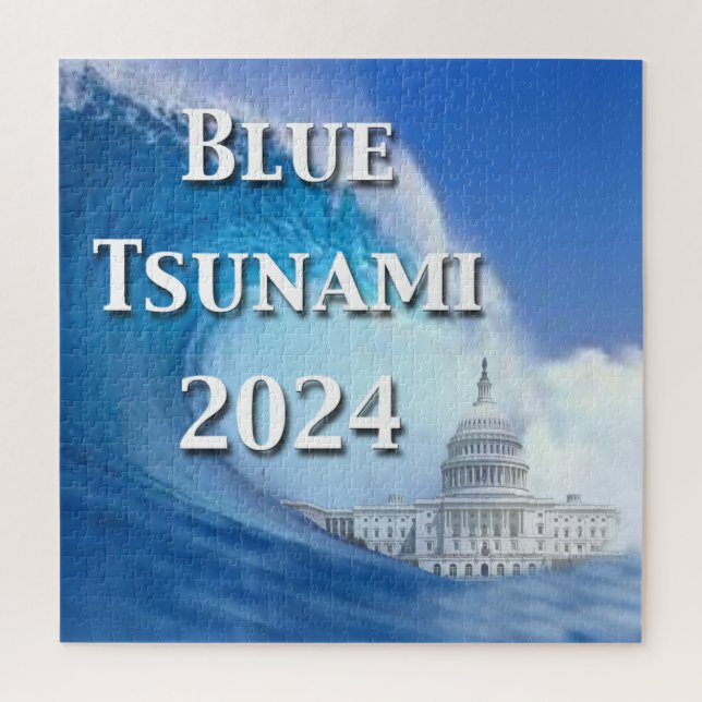 Puzzle Elecciones Blue Tsunami 2024 (Vertical)