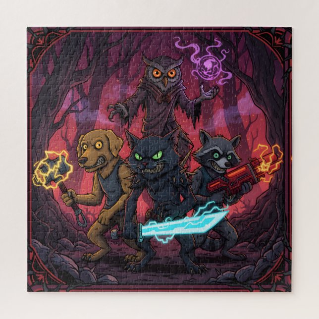 Puzzle Electric Fantasy Animal Warrior Art (Vertical)