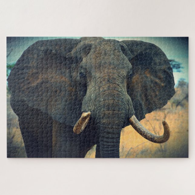 Puzzle Elefante africano cerca (Horizontal)
