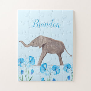 Puzzle Elefante bebé animales salvajes Animales para niño