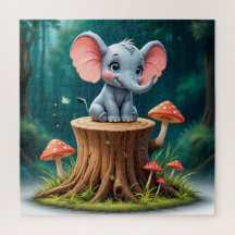 Elefante bebé de dibujos animados adorable