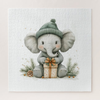 Puzzle Elefante bebé de la serie de Navidades de animales