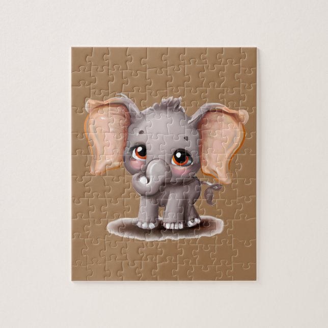 Puzzle Elefante bebé lindo (Vertical)