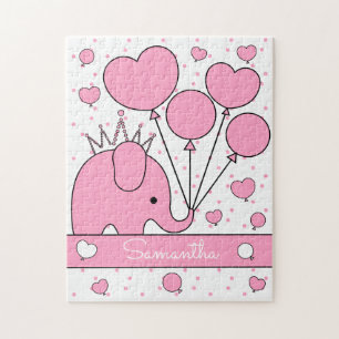 Puzzle Elefante Bebé Rosa Adorable
