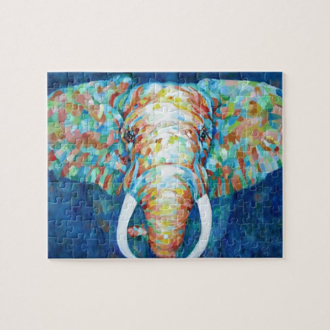 Puzzle Elefante colorido (Horizontal)