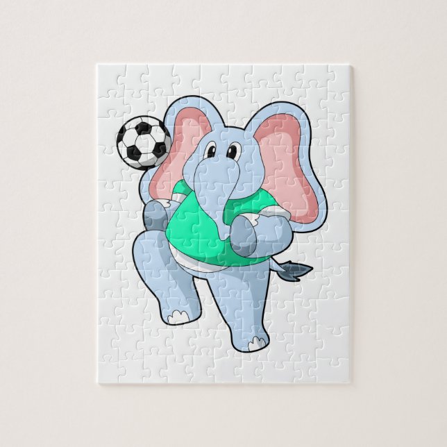 Puzzle Elefante como jugador de fútbol con Soccer.PNG (Vertical)