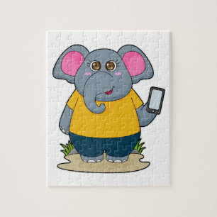 Puzzle Elefante con móvil