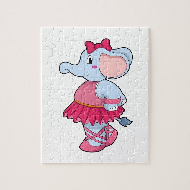 Puzzle Elefante en el ballet con falda (Vertical)
