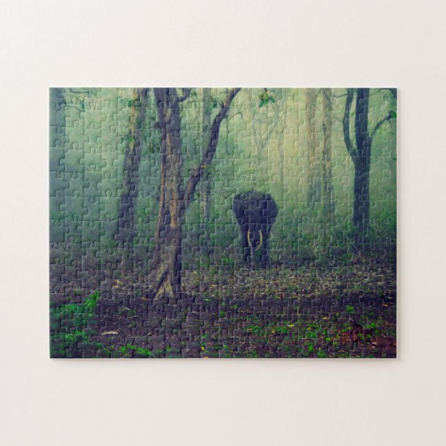 Puzzle Elefante en los bosques. (Horizontal)