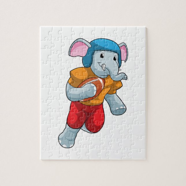 Puzzle Elefante en los deportes de fútbol (Vertical)