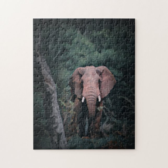 Puzzle Elefante forestal africano (Vertical)