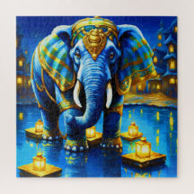 Elefante Regal En Azul