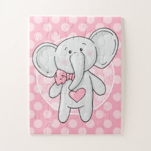 Puzzle Elefante rosa: la polka caliente sopla el corazón