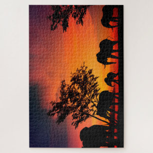 Puzzle Elefantes africanos en las llanuras de Serengeti