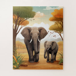 Puzzle Elefantes de Savanna
