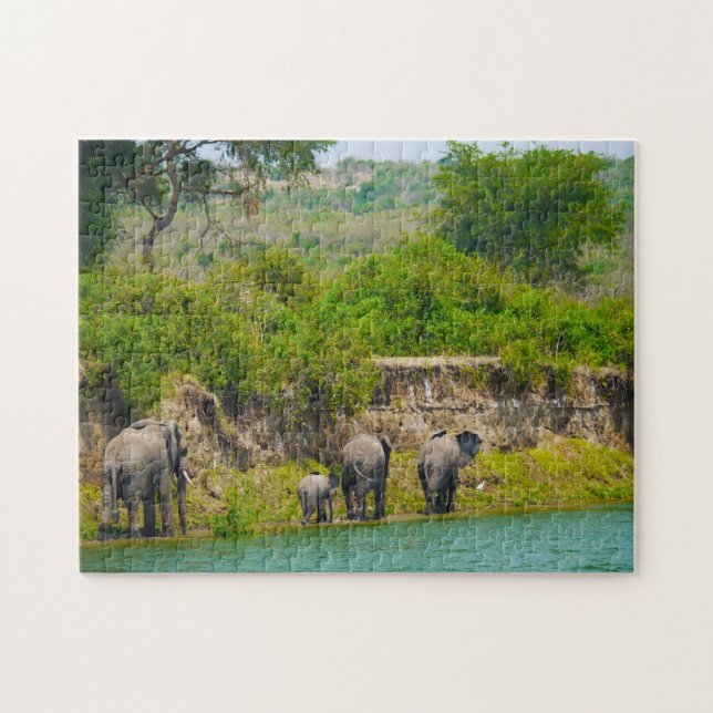Puzzle Elefantes Uganda. (Horizontal)