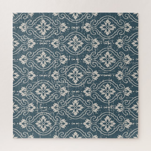 Puzzle Elegancia antigua: Curvas florales sin foco (Vertical)
