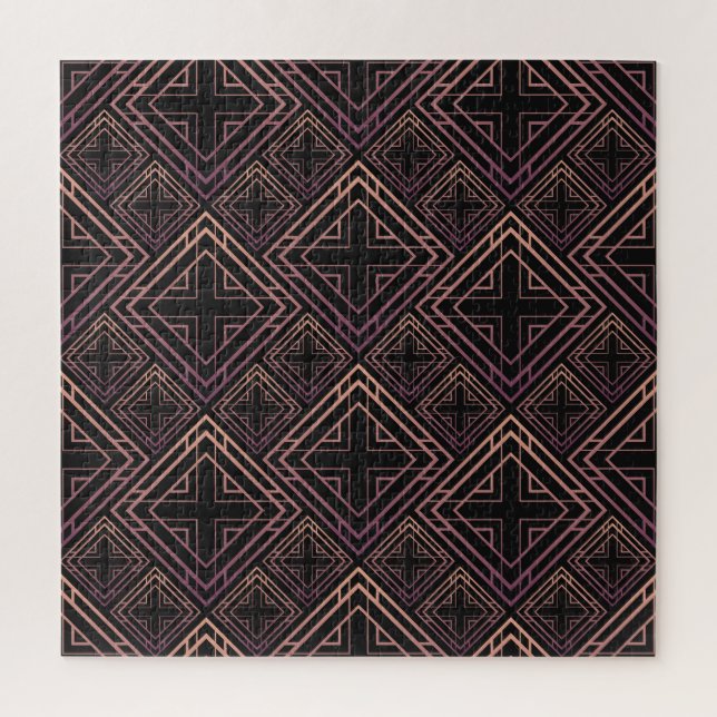 Puzzle Elegancia Art Deco Black-Gold (Vertical)