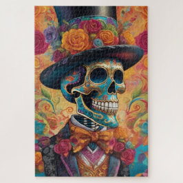 Puzzle Elegancia de Dapper Skeleton: Día de los Muertos