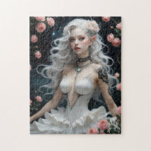 Elegancia de fantasía: Elf con Rosas