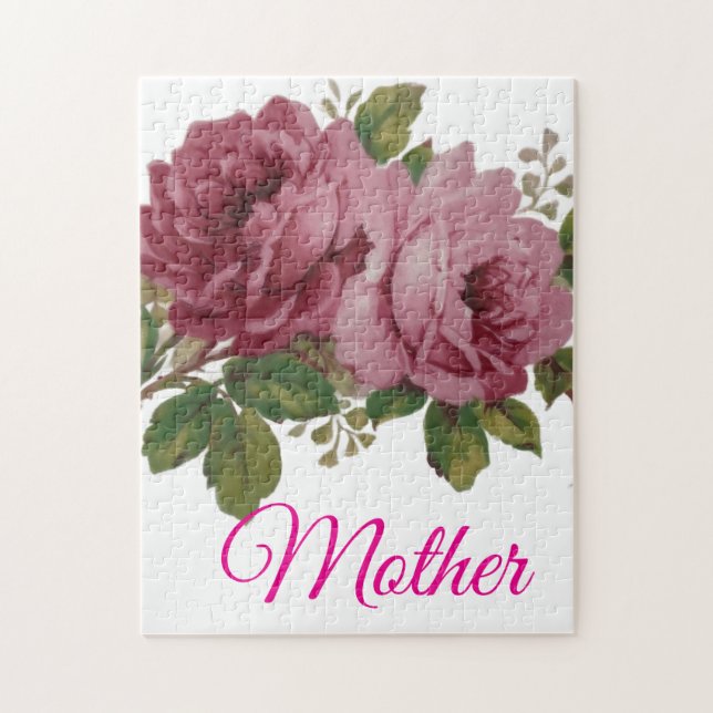Puzzle Elegancia de Rosa Rosa  (Vertical)