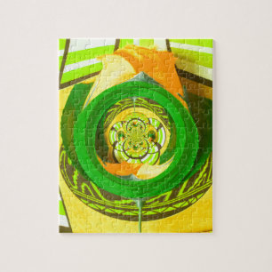 Puzzle Elegancia Dorada: Arte de Rosa Amarilla Africana H