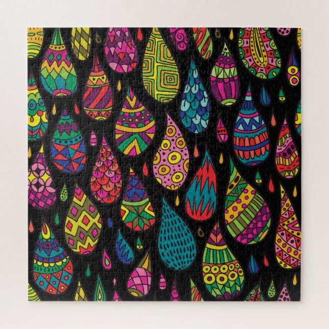 Puzzle Elegancia floral, fondo abstracto. (Vertical)