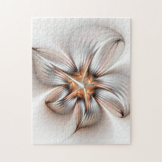 Puzzle Elegancia floral modernidad Resumen arte fractal (Vertical)