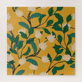 Puzzle Elegancia Floral: Patrón de Leafy Vintage.