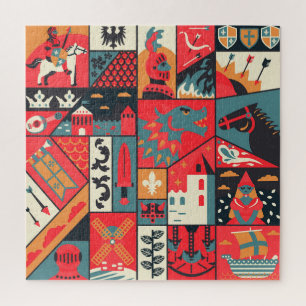 Puzzle Elegancia medieval: diseño de patrones sin foco